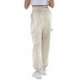 thumbnail image 3 of Rolanko Girls Cargo Pants for Kids Loose Streetwear Hip Hop Dance Cotton Jogger Pants with Pockets for 4-15 Years, 3 of 6