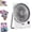 White, variant on Ultra Thin Mini USB Rechargeable Card Fan, Ultra-Quiet Portable Desk Fans, 180° Tilt Folding Table Fan with Phone Holder, for Office, Home (Blue)