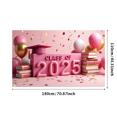 thumbnail image 1 of Graduation Party Decoration Class of 2025 Backdrop Celebration Supplies Banner Event Decorations Pink Balloons Photography Props Graduation Party Decor, 1 of 4
