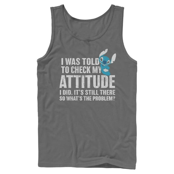 Mens Lilo & Stitch Attitude Check Tank Top