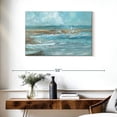 thumbnail image 3 of Elephant Stock Breaking Waves Iv Wall Art - Horizontal Canvas Wall Art - Living Room Wall Decor - Beach Canvas - Blue And White Decor By Sally Swatland - 36" x 24", 3 of 8