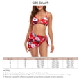 thumbnail image 1 of Halter String Bikini Sets Transpirable Floral Impreso Back Ties Halter Bikini Traje de baño Elástico Encantador para Mujer para Playa ANGGREK Otros, 1 of 6