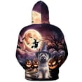 thumbnail image 2 of Spooky Halloween Night Witch Cairn Terrier Glowing Pumpkins All Over Print 3D Hoodie Unisex Merch Hoodies Cairns Dog Lover - 12015, 2 of 6