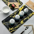 thumbnail image 5 of Balsa Circle 10 Black 16" Rectangular Paper Serving Trays Gold Marble Design Wedding Decorations Tableware, 5 of 8