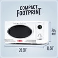 thumbnail image 5 of Nostalgia NRMO9WH Horno de microondas, 0.9 Cu. 800 vatios con visualización digital LED, cerradura para niños, interior fácil de limpiar, color blanco, 5 of 5