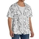 thumbnail image 2 of Fotbe Black White Music Camisa Estampada de Manga Corta para Hombre, Casual de Verano, Estilo Playero, Sin Arrugas-Medium, 2 of 5