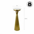 thumbnail image 4 of JONATHAN Y END1009A Oliver 22.25" Mid-Century Glam Retro Metal Drink Table with Marble Top, Gold/White for Living Room, Bedroom, Office, Bathroom, 4 of 6