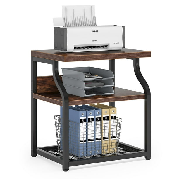 Tribesigns Printer Stand with Storage ,3shelf Home Printer Cart , Desk Organizer Pinter Table
