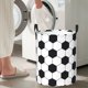 thumbnail image 5 of Balery Soccer Ball Cesta de ropa redonda con asas, impermeable, independiente, para ropa, juguetes, dormitorio y familia-Small, 5 of 6