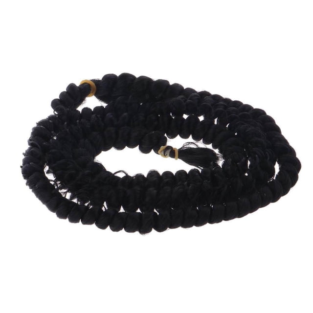ziyahi Perruque Bouclée de Poupée de Mode 1m pour Poupée BJD Accessoires DIY Noir