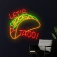 thumbnail image 2 of Handmadetneonsign Let's Taco Neon Sign, Mexican Tacos Wall Art Decor, Mexico Restaurant Wall Decor, 2 of 5