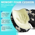 thumbnail image 5 of Premium Daisy Pattern Memory Foam Seat Cushion Ergonomic Chair Pad for Office Chair, Car, Airplane & Bleachers Sciatica, Tailbone Hip & Back Pain Relief - Chair Cushion for Long Office Workers., 5 of 5