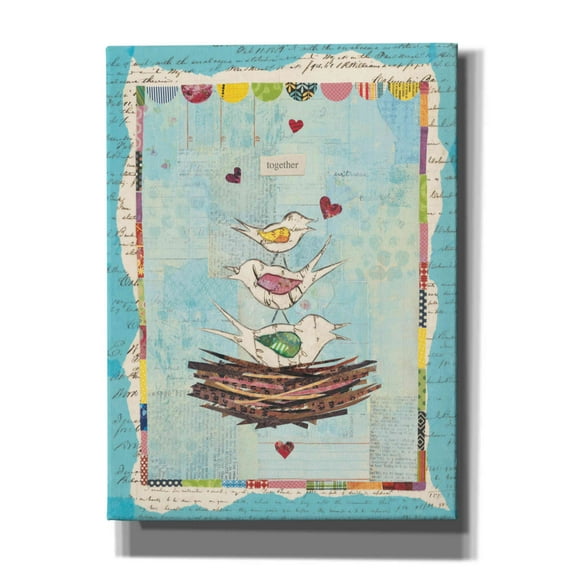 Epic Graffiti 'Family of Love Birds' by Courtney Prahl, Canvas Wall Art, 40"x54"