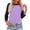 Purple, variant on Sentmoon Womens Tops Dressy Casual Crew Neck Long Sleeve Women's Fall Clothes Oversized Stretchy Loose Color Block Outfits Active for Vacation L