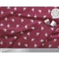 thumbnail image 2 of Soimoi Red Poly Georgette Fabric Artistic Floral Print Sewing Fabric Yard 52 Inch Wide, 2 of 5