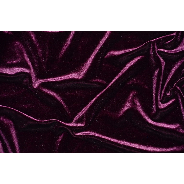 Velvet Fabric Stretch 60 Wide / By The Yard and Swatch - Many Colors