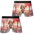 thumbnail image 3 of Happy Valentine’s Day Adorable Dachshund Puppy Holding Heart Balloon All Over Print Boxer Briefs Underwear for Men Dad Wiener Dog Lover Gifts Idea - 00030, 3 of 6