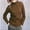 Khaki, variant on Frostluinai Cable Knit Sweater Women Mock Neck Long Sleeve Knit Pullover Solid Color Lightweight Sweaters Fall Lounge Pullover Tops
