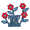 Flowers, variant on Pabst Blue Ribbon PBR Original Logo Sticker Various Sizes 3-Pack