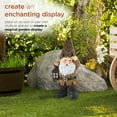 thumbnail image 5 of Alpine Corporation 16"H Indoor/Outdoor Garden Gnome with Lantern Statue, Brown, 5 of 12