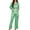Z-46 Green, variant on Hwmodou Womens Pajama Outfits Sets Women Fashion Print Pajamas Shorts Pajamas 2PCS Set Fashion Loose Casual Thermal Underwear Set Fall Winter Pj Outfit