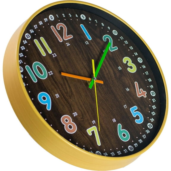 Soimiss Modern Coffee Household Wall Clock Decorative Silent Analog Design