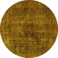 thumbnail image 1 of Ahgly Company Indoor Round Oriental Yellow Industrial Area Rugs, 7' Round, 1 of 4