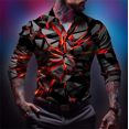 thumbnail image 1 of Camisas para hombre Camisas geométricas Camisas de manga larga suaves y cómodas Tops de talla extra grande de alta calidad XS-6XL, 1 of 6