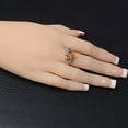 thumbnail image 2 of Sterling Silver and Baltic Honey Amber Ring "Dara", 2 of 4