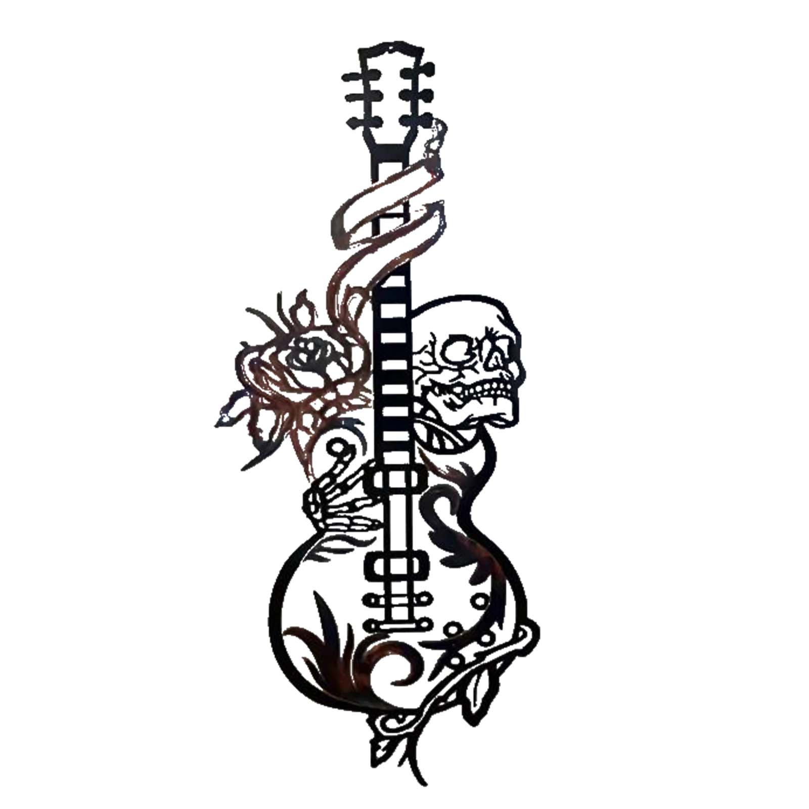 solacol Metal Wall Art Gifts for Music Lovers, Metal Guitar Wall Art