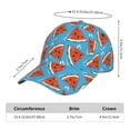 thumbnail image 2 of Fotbe Cartoon Watermelon Gorro Clásico de Béisbol, Gorra Ajustable con Broche Snapback, Gorro de Exterior de Algodón Suave, 2 of 6