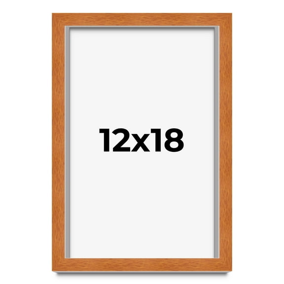 12x18 Shadow Box Frame Brown | 0.875 Inches Deep Real Wood Contemporary Shadowbox Display Frame |