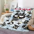 1PC Sanrio Bad Badtz Maru Cartoon Blanket Hello Kitty Soft Flannel