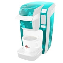 Bokeh Butterflies Neon Teal - Decal Style Vinyl Skin fits Keurig K10 / K15 Mini Plus Coffee Makers (KEURIG NOT INCLUDED)