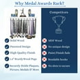 Medal Awards Rack Trophy Shelf and Award Display Rack (24