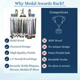 Medal Awards Rack Trophy Shelf and Award Display Rack (24