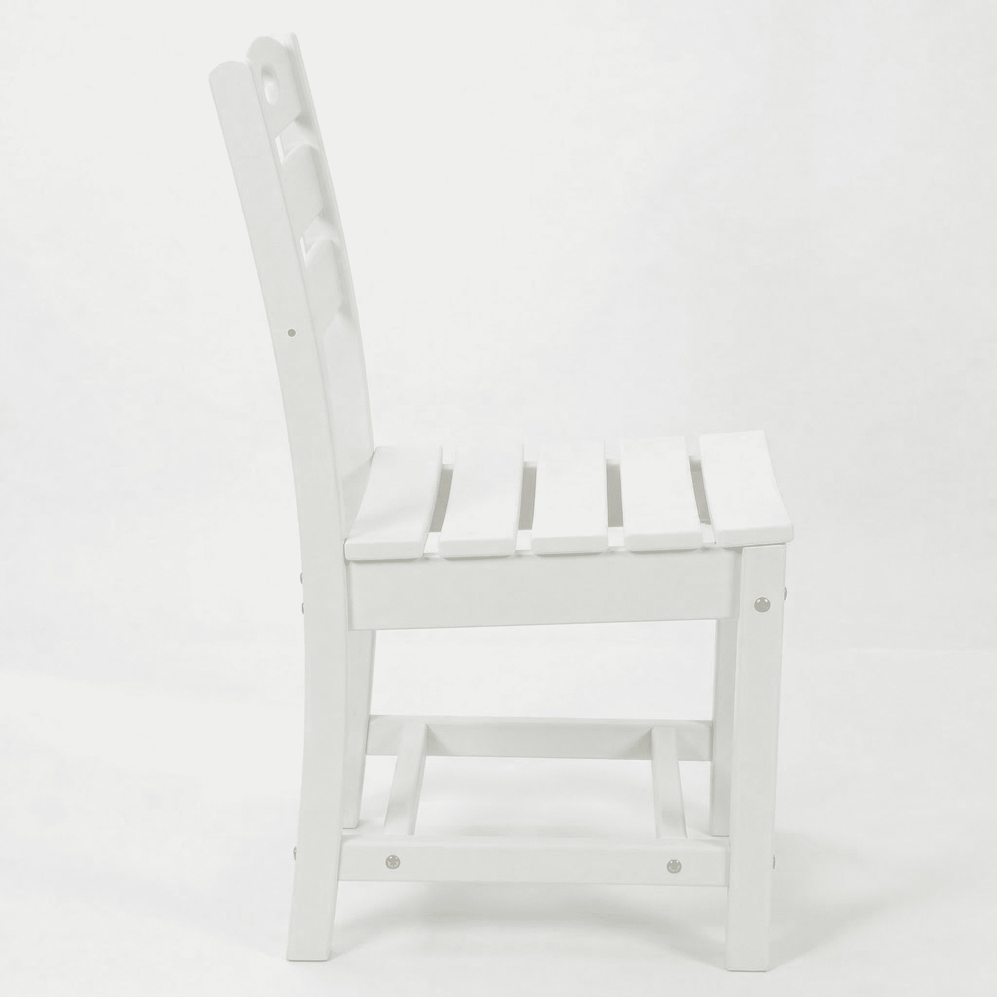 Outdoor Dining Chair, 2 Pack Armless Chair for Garden Balcony Backyard, White