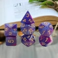 thumbnail image 4 of 7x dados poliédricos acrílicos juego juego de dados para barra de Estrella Púrpura Zulema dados poliédricos, 4 of 8