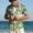 D-Green, variant on Mens Beach Shirts Short Sleeve Button Up Hawaiian Shirt Casual Summer T-Shirts Fashion Floral Print Lapel Holiday Top