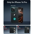 thumbnail image 2 of WWS-for iPhone 16 Pro Case, Compatible with MagSafe, Shockproof Military-Grade Protection, Magnetic Phone Case for iPhone 16 Pro, Classic Hybrid Case (HaloLock), Frosted Clear, 2 of 4