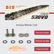 thumbnail image 5 of Cadena para moto 50(530)x122L (ZB) Oil Ring negro D.I.D., 5 of 7