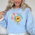 thumbnail image 3 of Keep On Shining Sweatshirt – Cute Positive Sun & Flowers Graphic Pullover, Motivational Aesthetic Crewneck for Women, 3 of 6