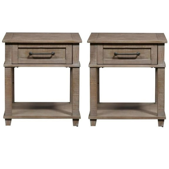 Home Square 2-Piece Furniture Parkland Falls Rectangular End Table Set