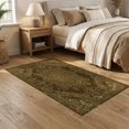 thumbnail image 2 of ODIKA 5'x7' Washable Area Rug Non-Slip, Chair-Friendly Tone Vintage Abstract Distressed Boho Scrollwork Terracotta Border for Dining Room, Under Table, Home Office, 2 of 7