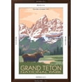 thumbnail image 5 of Art.com Grand Teton National Park - Moose and Mountains Art Print by Lantern Press, Brown Frame Wall Art, 32" x 44", 5 of 5