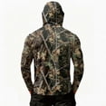 thumbnail image 7 of Men Hooded Long Sleeve Sun Protection Jacket Camouflage Print Lightweight Pullover Outdoor Casual Top with Zipper Pocket, 7 of 7