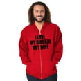 thumbnail image 3 of Love My Smokin Hot Wife Funny Spouse Zip Hoodie Sweatshirt Men Brisco Brands S, 3 of 6