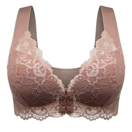 

Reed Women S Adjustable Sports Front Closure Extra-Elastic Breathable Lace Trim Bra