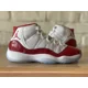 thumbnail image 2 of Ni - ke New Air Jordan 11 Retro Cherry GS White/Varsity Red-Black 378038-116 Size 5Y New, 2 of 5