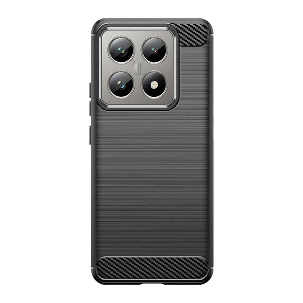 Ruifaya Funda protectora de TPU para teléfono móvil, carcasa suave de TPU con fibra de carbono cepillada para Mi